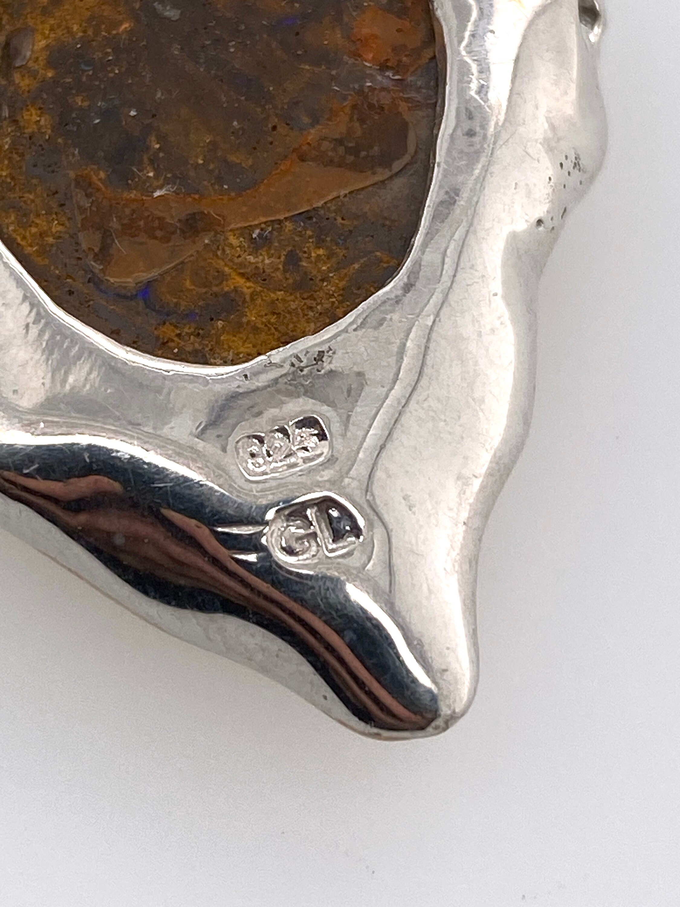 ヴィンテージ ボルダーオパール 925 スターリングシルバー ネックレス ヴィンテージ ボルダーオパール 925 スターリングシルバー
