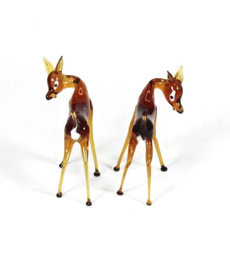 hand blown glass deer