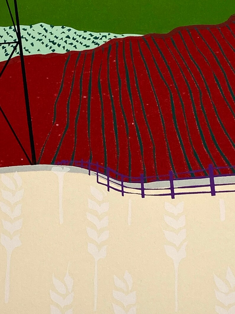 R. Keaney Rathbun windmill in the Foothills Silkscreen Print - Etsy