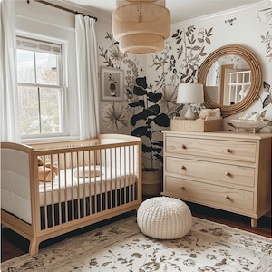 Servicio de diseño de interiores. Diseño completo de habitación infantil, mood board y lista de compras. Selecciones de decoración del hogar, diseña mi espacio, diseño digital.