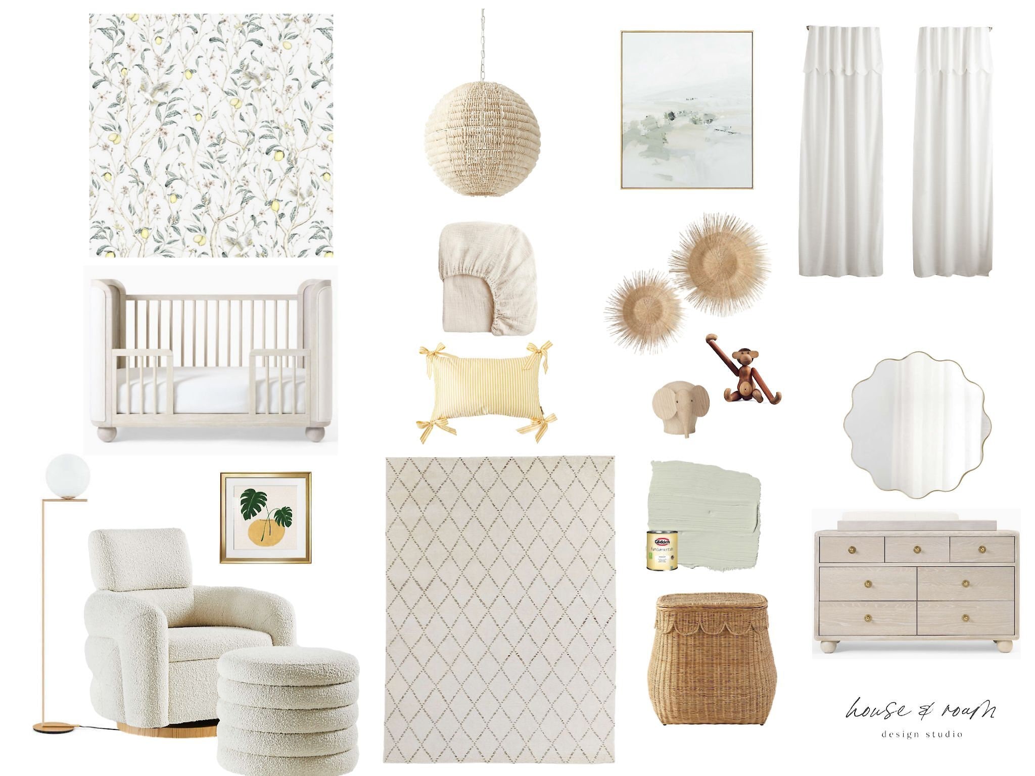 Nursery Interior Design Service: Custom Mood Board & Shopping List ...