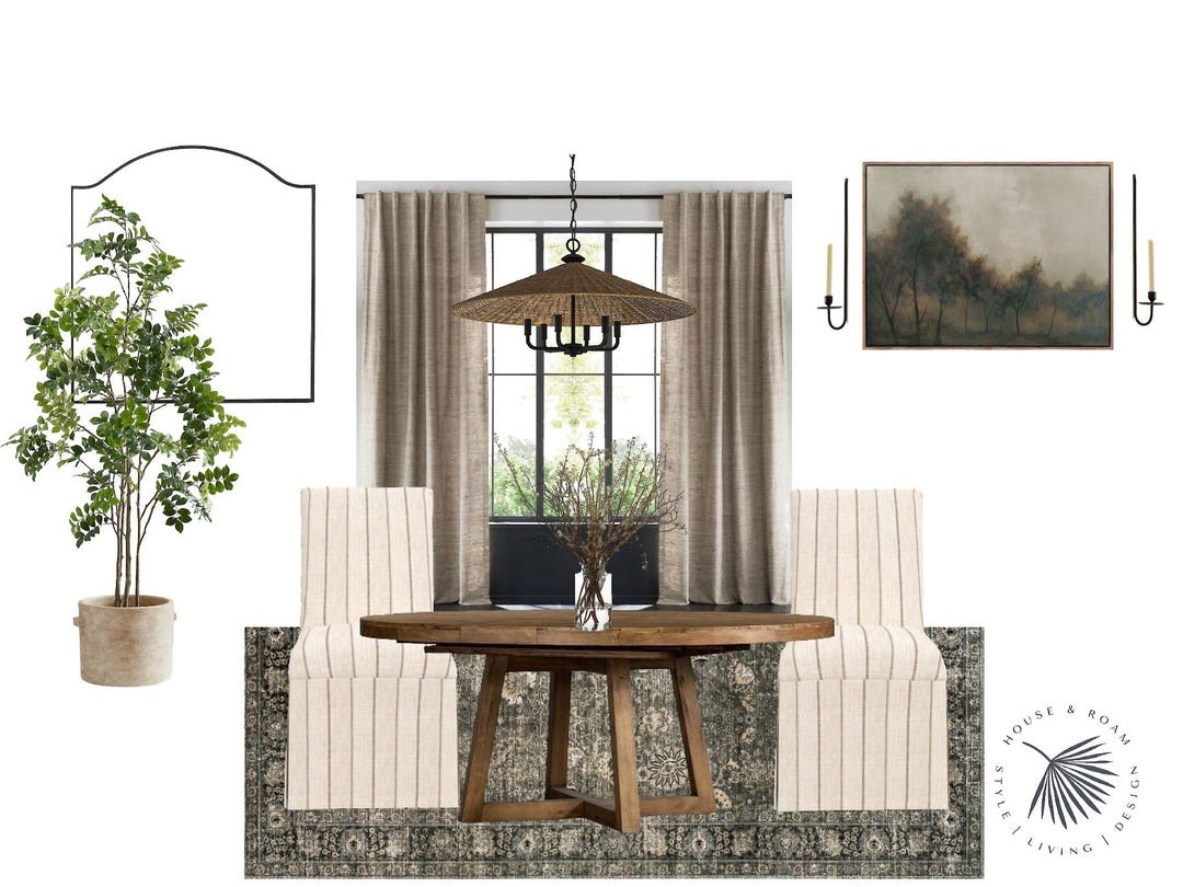 Dining Room E-design Service: Custom Interior Design (PDF) - Etsy