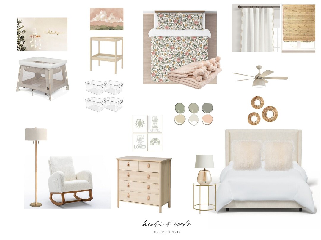 Nursery Interior Design Service: Mood Board & Shopping List (digital ...
