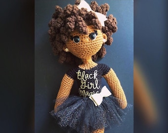 African American Crochet Doll Pattern - Crochet Doll Hair