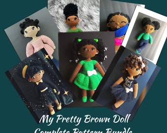 My Pretty Brown Doll Complete Pattern Bundle