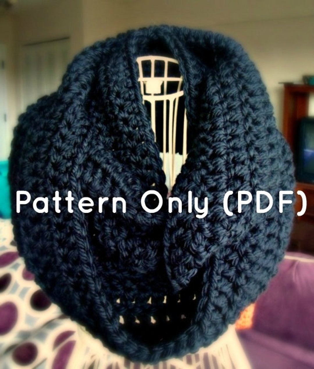 Crochet Infinity Scarf Pattern - Etsy