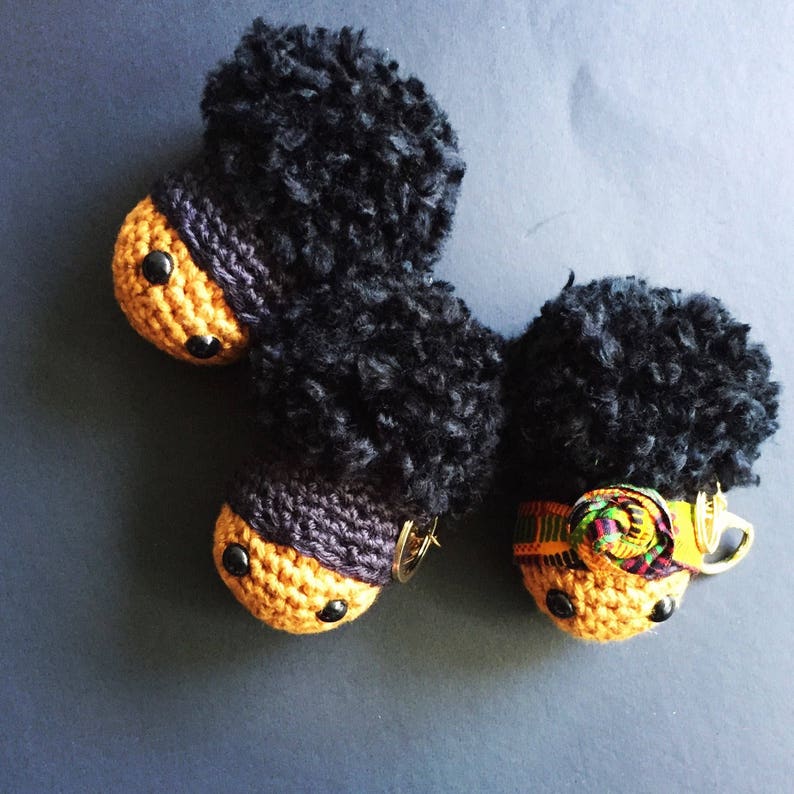 Afro Puffs Keychain Pattern Crochet Pattern image 3