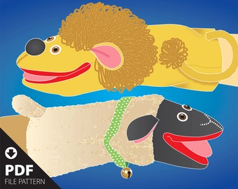 PDF-Datei. SimPups einfach zu machende Handpuppe mit offenem Mund Design für animierte Produktionen und Spiel.