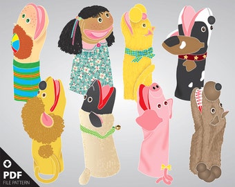 PDF-Datei. SimPups 8 Handpuppen Anleitungen: Junge, Mädchen, Katze, Hund, Löwe, Lamm, Schwein & Wolf. Ihr offenes Munddesign sorgt für stundenlangen animierten Spaß.
