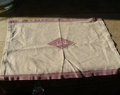 Lehigh Valley Railroad Cloth Headrest Napkin Dining Car Placemat Hand Towel Train Railroadiana Collectible