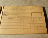 Antique Lehigh Valley Railroad Company Material And Train Parts Supplies Ordering Receipts Catalog Book Loco Dept Railroadiana Collectible