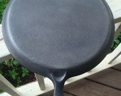 Wagner Ware Cast Iron 11-1 4 quot Inch Skillet Griddle With Handle Cleaned Restored
