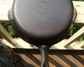 Vintage Griswold Cast Iron Hinged Skillet Frying Pan Small Block Logo Erie PA NO 6 Double Pour Spouts Griswold Iron Spoon Iron Pan 6 2506