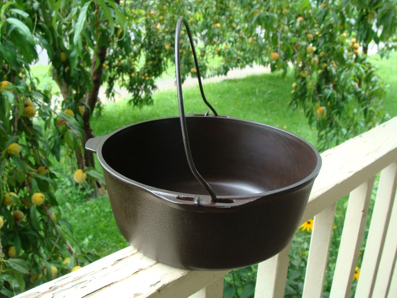Cast Iron Cauldron Campfire Hanging Gypsy Kettle Roasting Pot Etsy