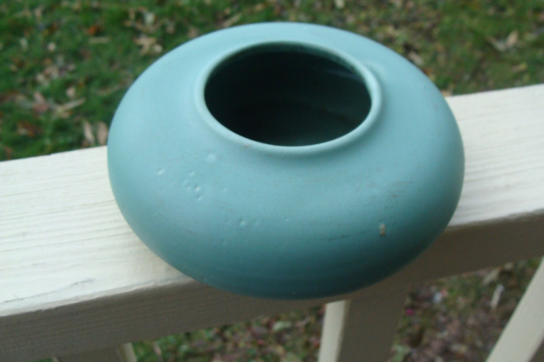 Arts and Crafts Mission Style Pottery With Matte Turquoise Green Glaze ...