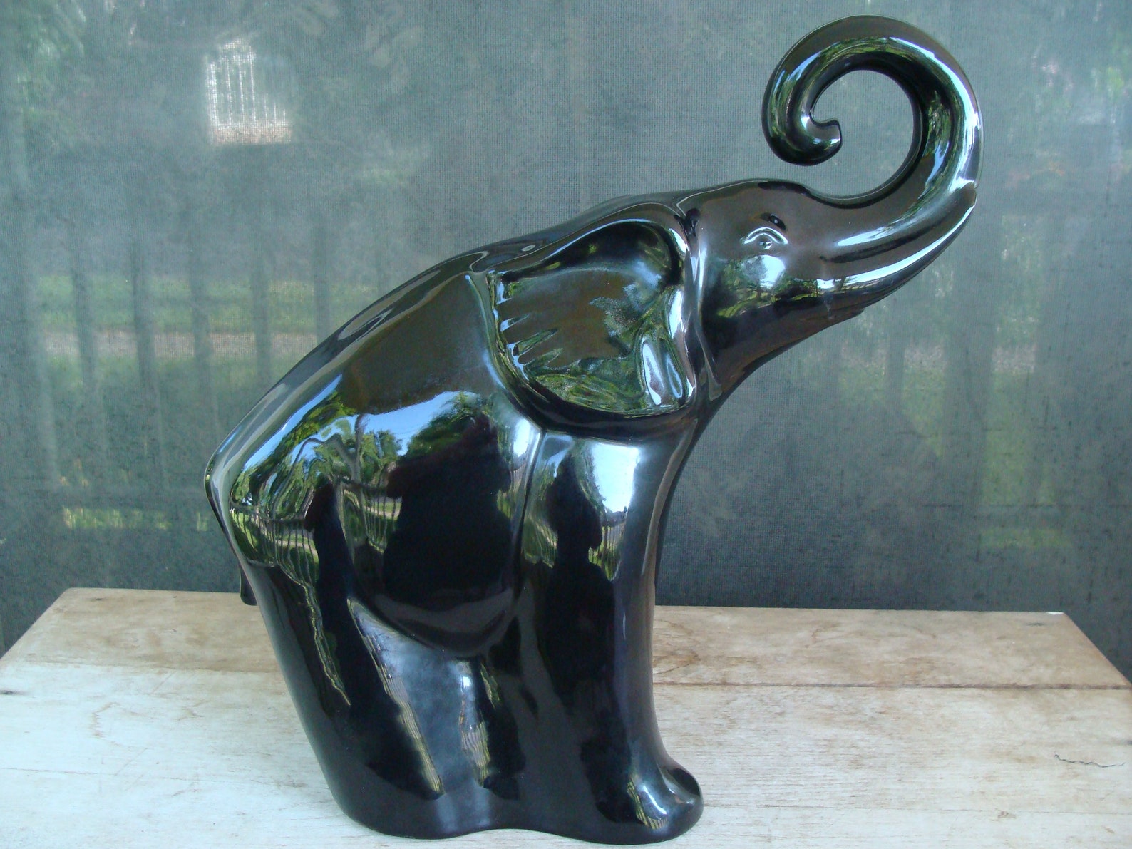 Retro Haeger Art Pottery Elephant Statue Large Size Vintage Etsy