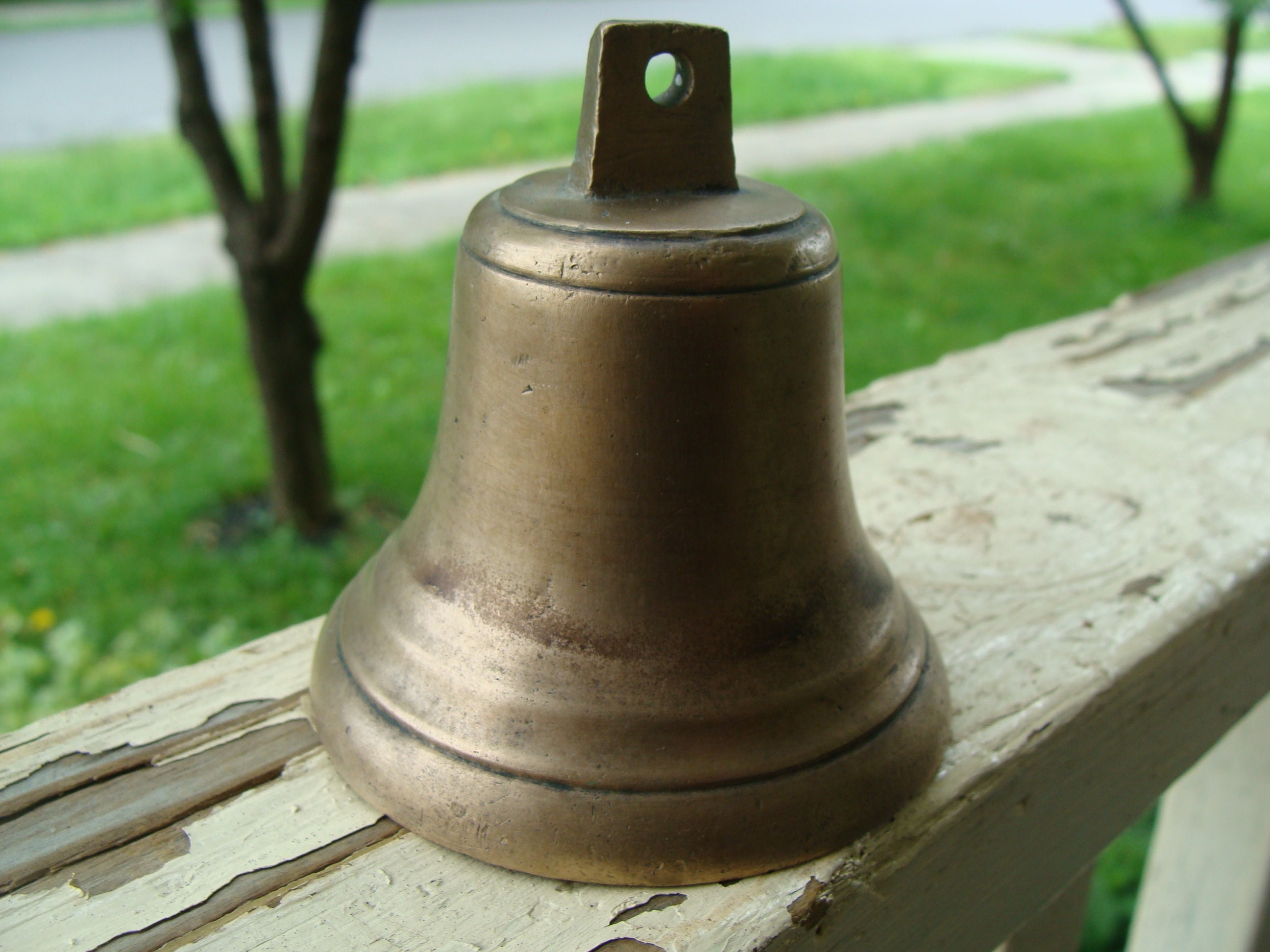 Antique Brass Bell With Brass Clapper School Class Bell Call To