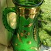 Antique Early American Pattern Glass Green Delaware Water Pitcher and ...
