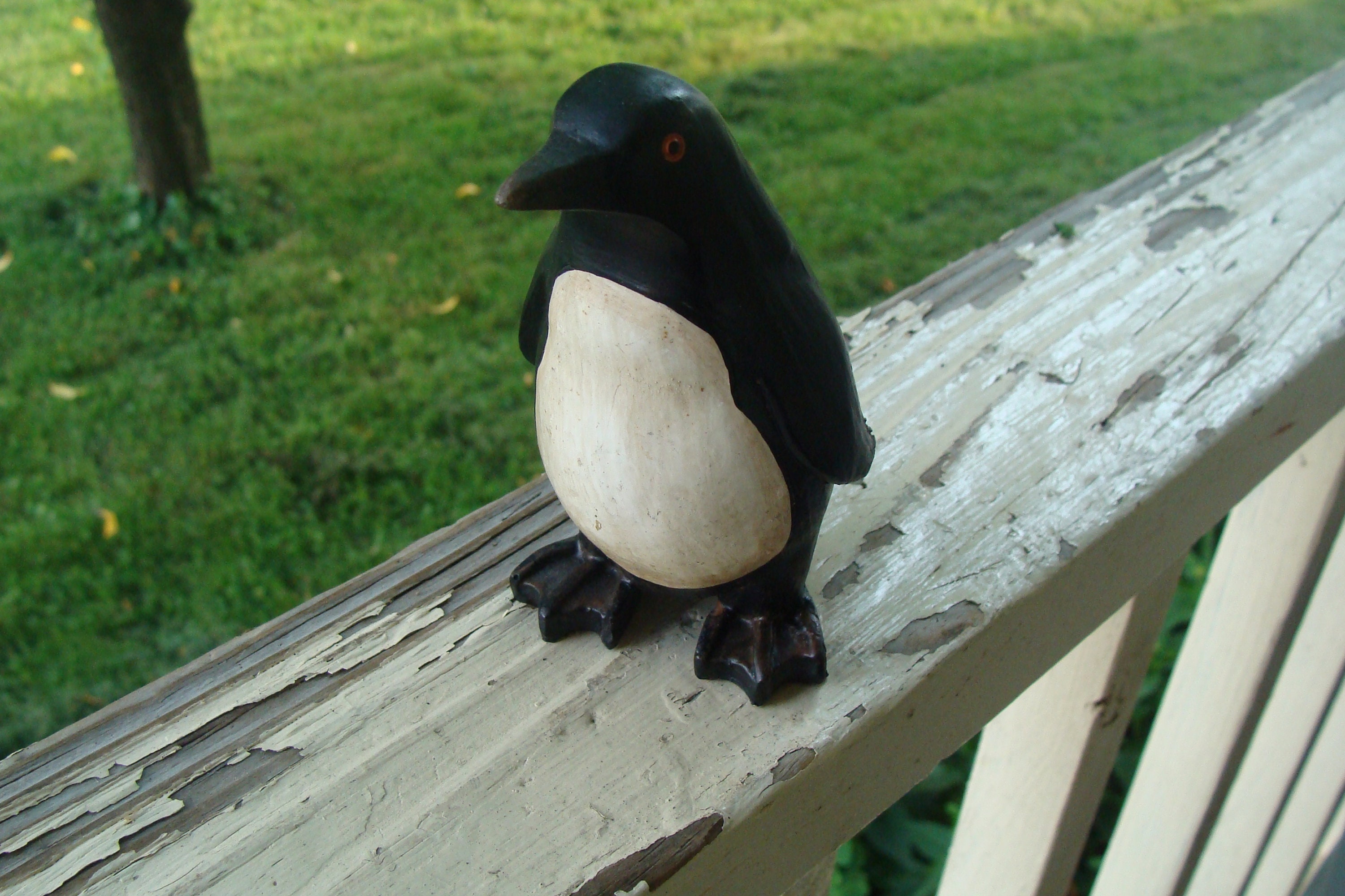 LARGE METAL PENGUIN (LEFT ONE)