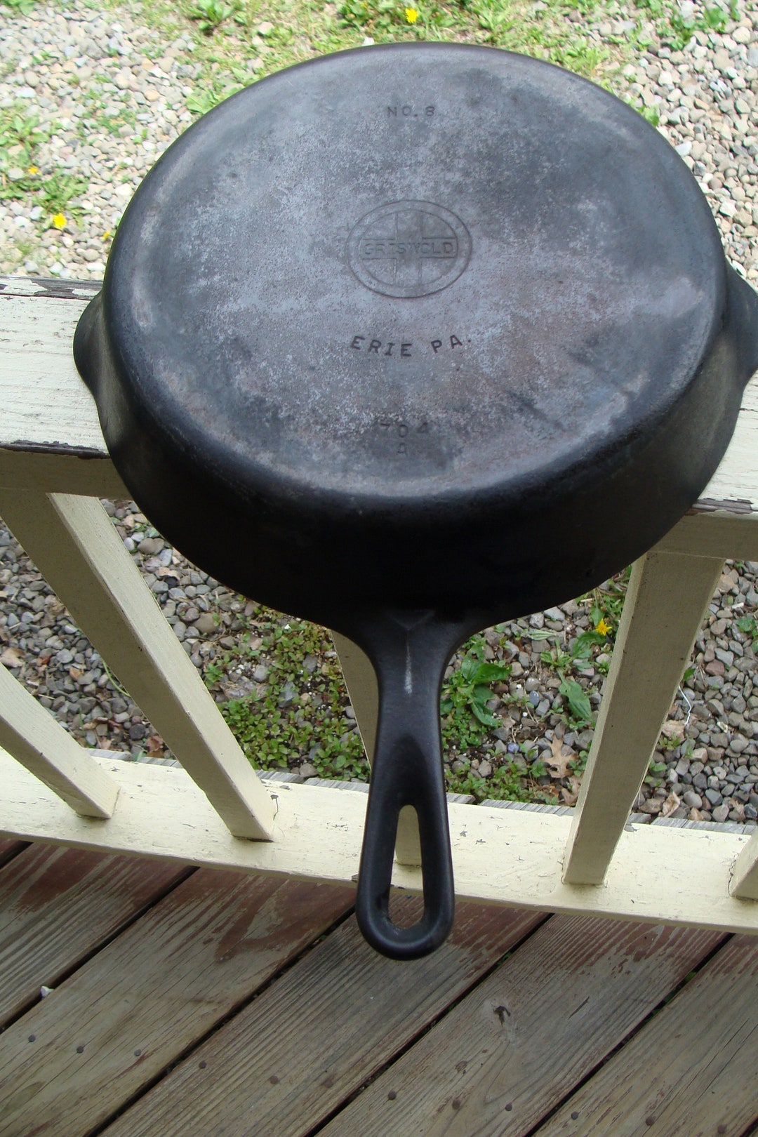 Griswold Cast Iron Skillet Small Logo Erie PA NO 8 With Double Pour