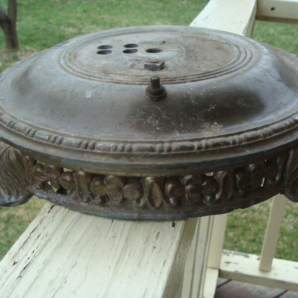 Antique Art Deco Cast Aluminum Lamp Base For Bridge Arm Lamp Table Lamp Floor Lamp