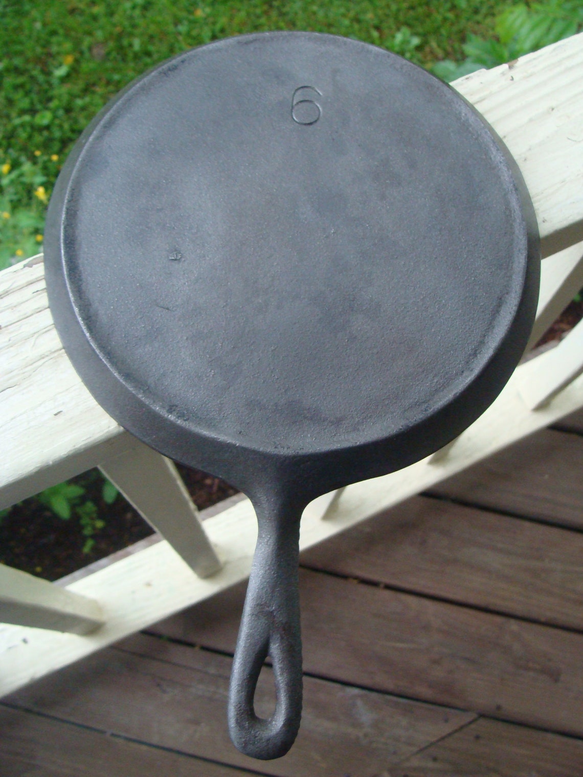 Cast Iron Handled Pancake Griddle Skillet 6 Unmarked Wagner Etsy