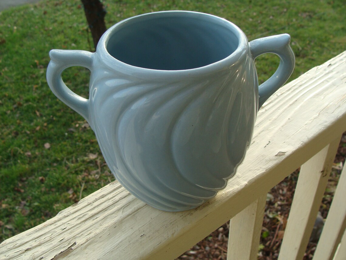 Vintage American Pottery Double Handle USA Pottery Swirl Vase Etsy