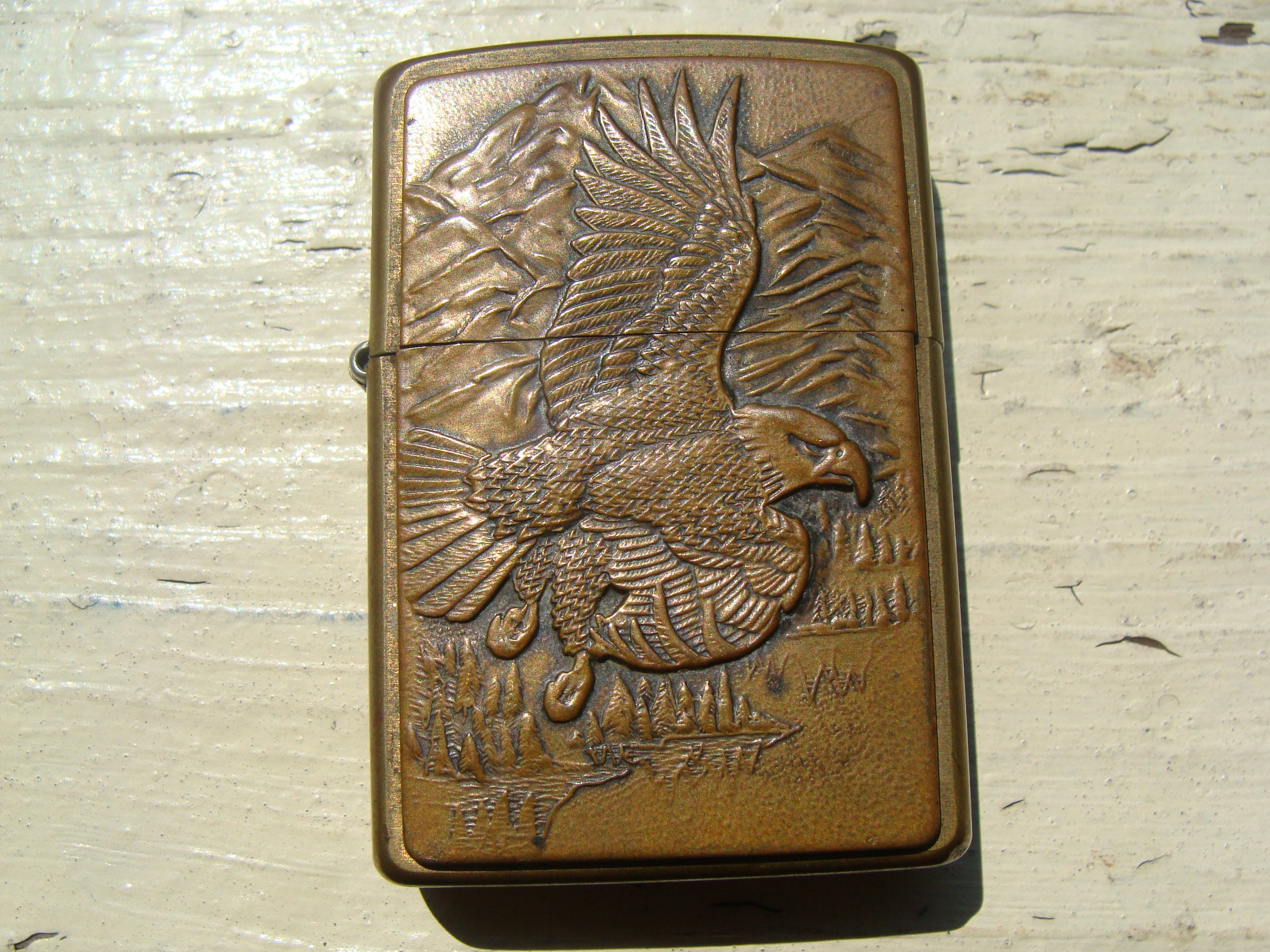 American Bald Eagle Zippo Lighter Brass Zippo With A Darkened