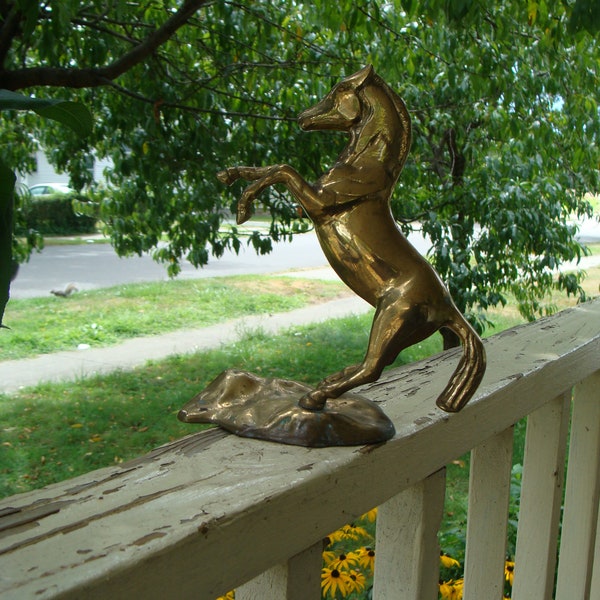 Brass Horse Statue Etsy