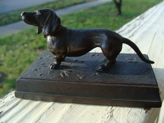 Antique Copper Dachshund Figure Dachshund Dog Paperweight Art Etsy