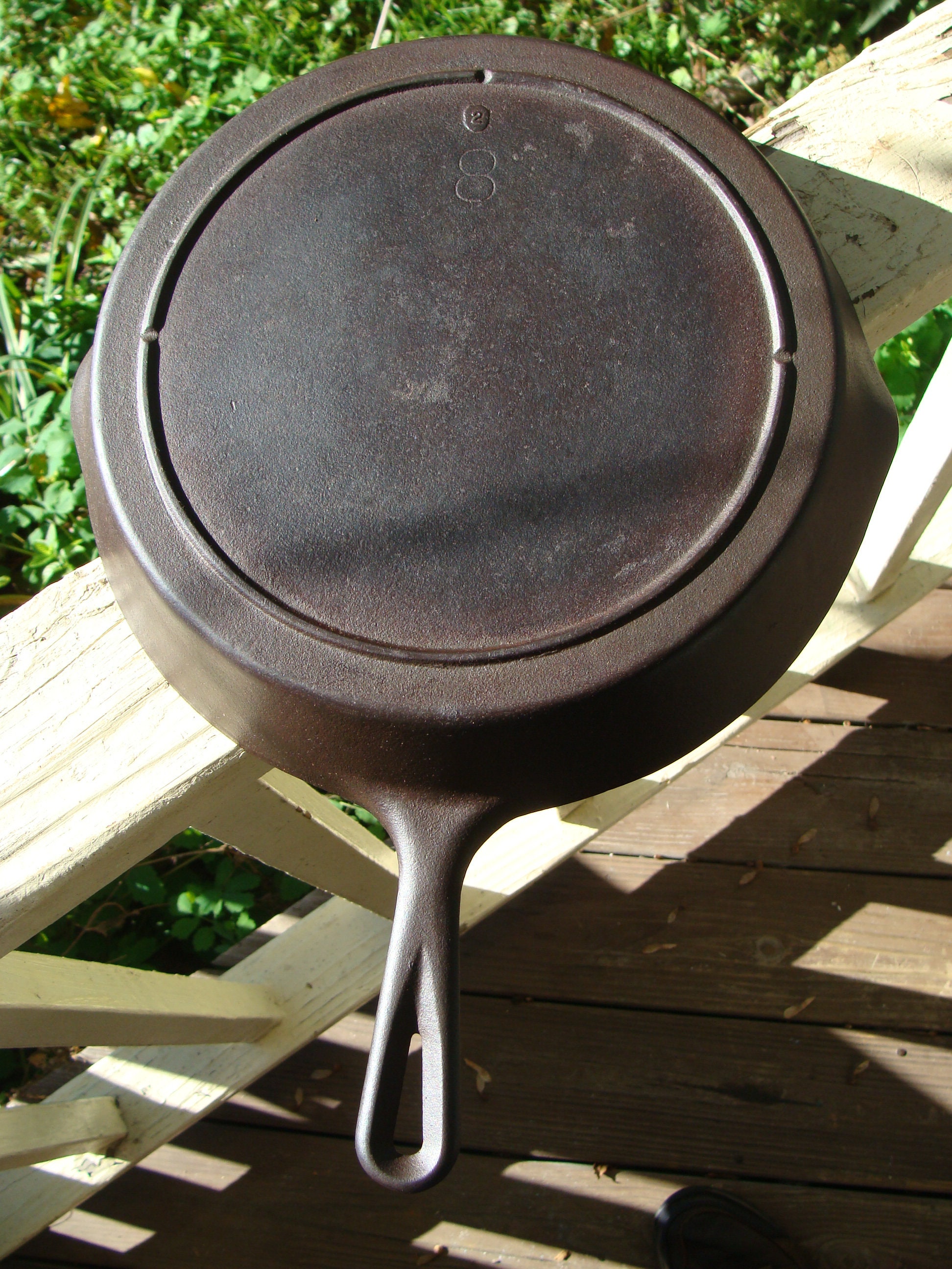 Vintage LODGE 3 Notch #14 Cast Iron Skillet 15 Inch Large Cook Ware Unmarked