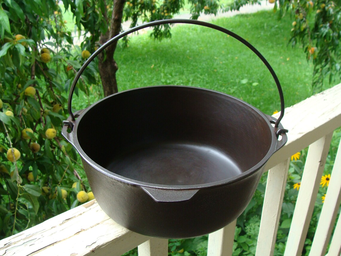 Cast Iron Cauldron Campfire Hanging Gypsy Kettle Roasting Pot Etsy