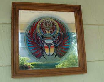 Vintage Journey Flying Scarab Mirror Carnival Prize Mirror Nightmare Artist And Friends S Mouse 1981 Original Mirror Co Don't Stop Believing