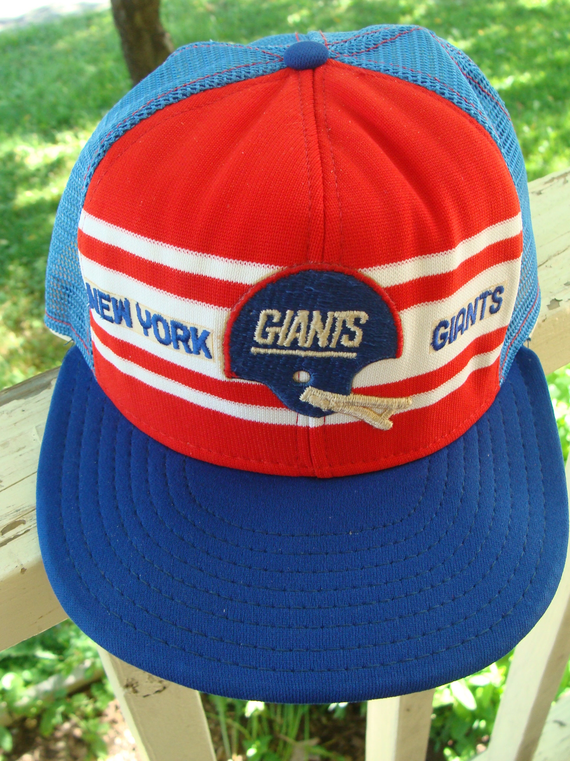 Vintage New York Giants Truckers Hat ADJ Superstripe Snapback