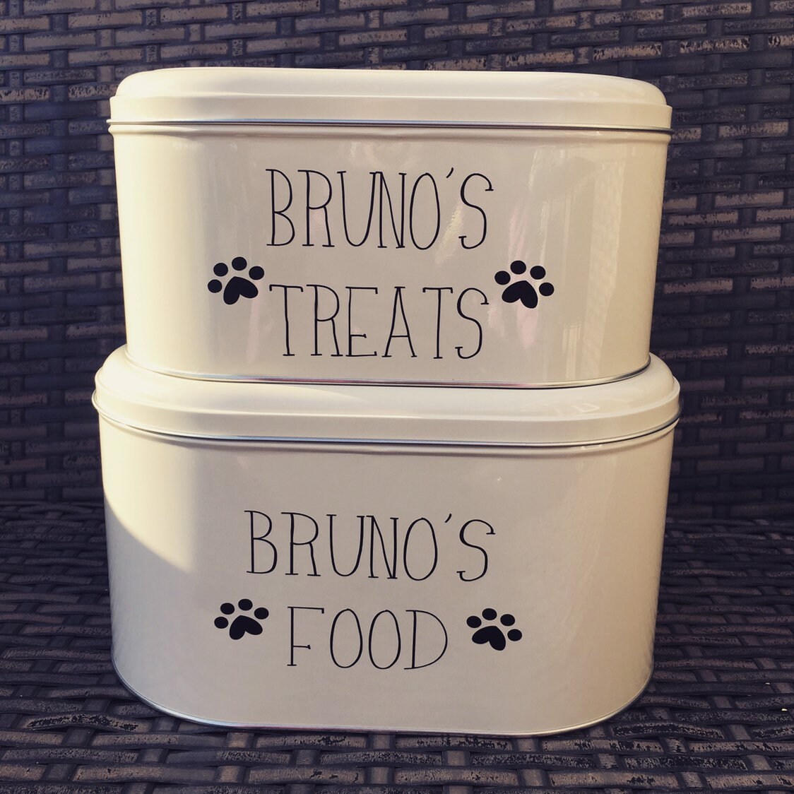 Personalised Dog food storage tins Etsy