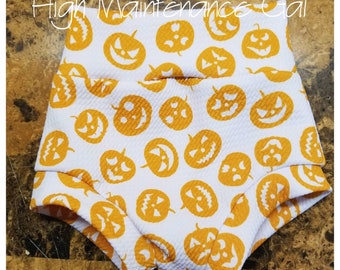 Pumpkin Bummies: Halloween Baby Shorts, Fall Outfit, Gender Neutral Diaper Cover