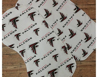 Atlanta Falcons burp cloths, contoured burp cloth, Expecting announcement gift, Expecting dad gift, Babyshower gift idea, Unisex burp cloth