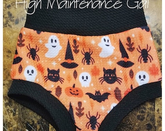 Halloween Bummies Diaper cover Pumpkin Outfit Halloween Costume gender neutral bloomers boy girl clothes clothing spooky print