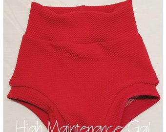 Red Bummies Shorts: Soft, Comfortable, Handmade Unisex Baby Bottoms