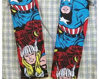 Marvel themed car seat strap covers, Carseat neck straps, Baby shower gift idea, Nursery design idea, Carrier strap cover, Boy neck straps