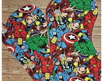 Marvel superheros, Contoured burp cloth, Nursery design idea, Babyshower gift idea, Expecting dad gift, Set of burp clothes, Baby burpies
