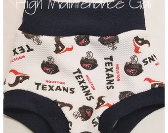 Houston Texans Baby Bummies Diaper cover bloomers gender neutral boy girl clothes clothing football outfit daddy gift babyshower birthday