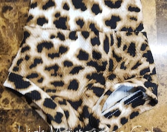 Leopard Print Bummies, High Waisted Baby Shorts, Cheetah Bloomer Outfit, Diaper cover