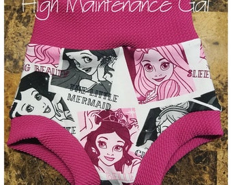 Princess Bummies Diaper Cover, Baby Girl Shorts, Birthday outfit Bloomers