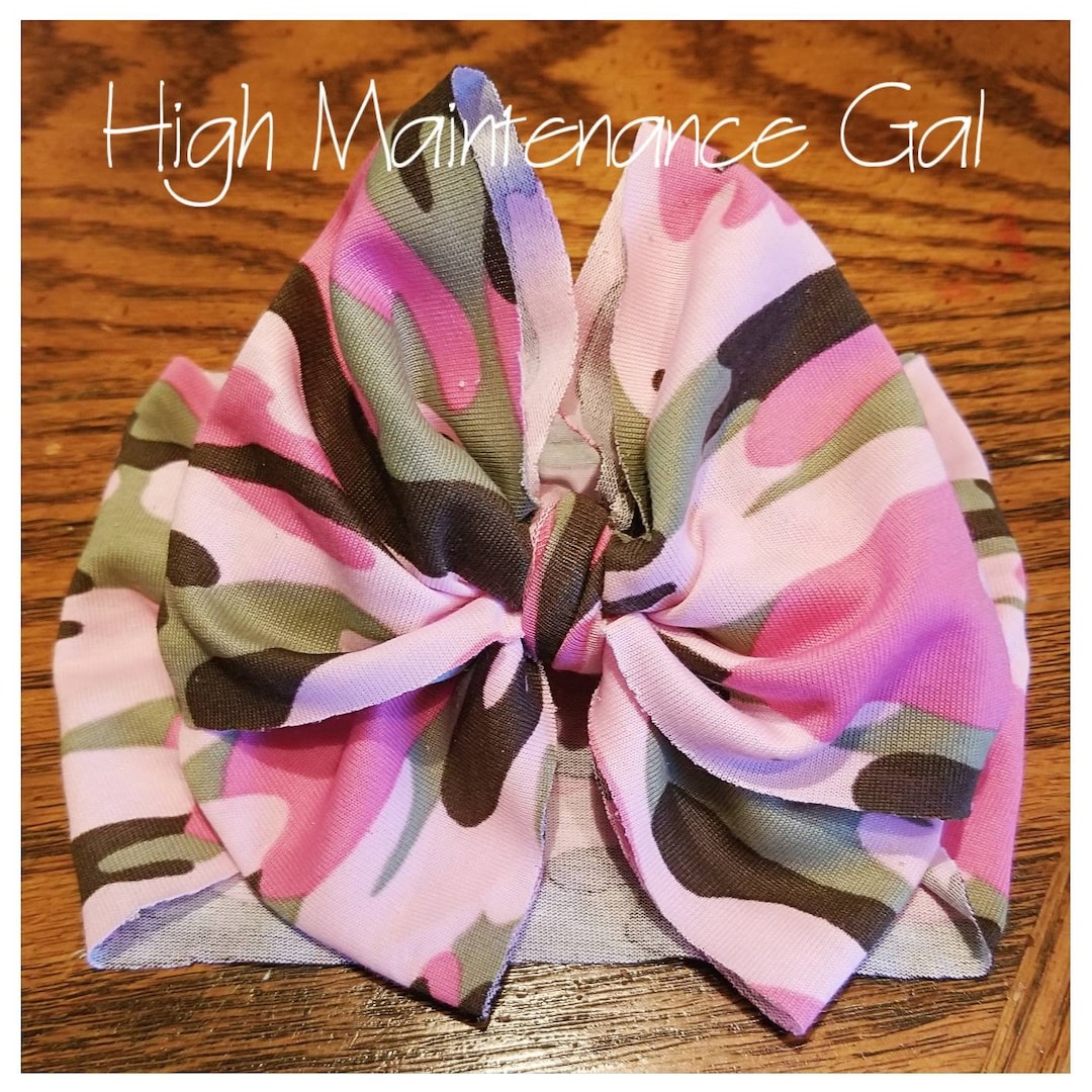Baby Headwrap Bow / Baby Bow / Camo Bow / Pink Camouflage Bow Etsy UK
