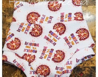 Thanksgiving Baby Bummies | Gobble Til You Wobble Shorts, Fall Holiday Wear, Diaper cover,  Bloomers, Photo prop