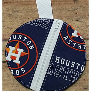 Houston Astros, Pacifier pouch, Babyshower gift idea, Binky bag, Expecting dad gift, Pacifier case, Unisex baby, Nursery design idea