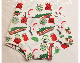Christmas movie diaper cover Holiday Outfit Christmas outfit bloomers gender neutral shorts boy girl shorts birthday outfit lampoons