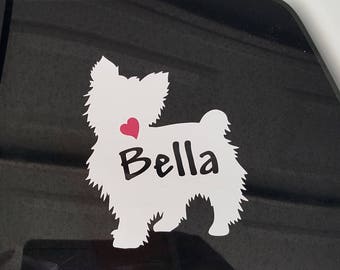 Yorkie, Yorkshire Terrier car Decal, Yorkie Dog Decal, Sticker,