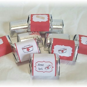 Nurse Printable Hershey Nugget  candy wrappers Favors Party (DIY)